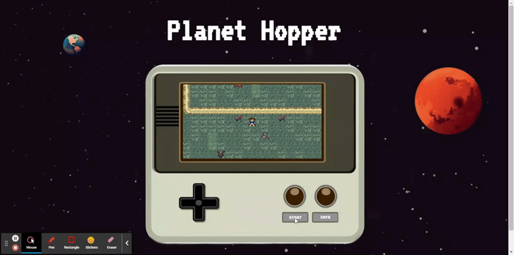 Gif of planet hopper